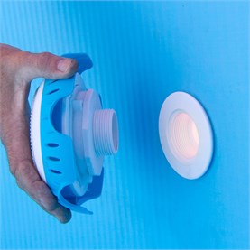 Foco proyector LED blanco válvula retorno piscina Gre - 2