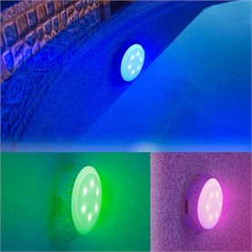 Foco proyector LED colores válvula retorno